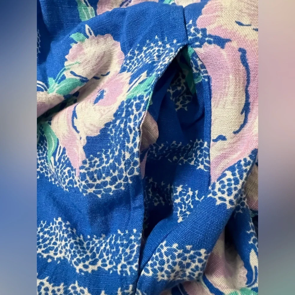 Free People Bali Lillie Scarf Print Jumpsuit in Sweet Blue Combo Size XS - Picture 7 of 14
